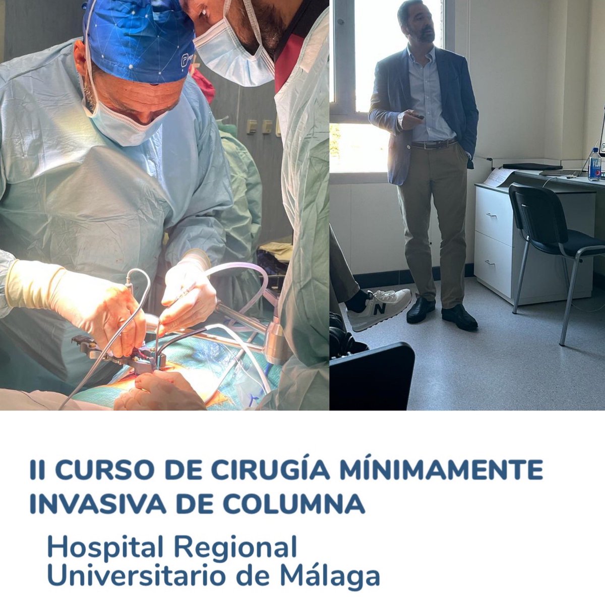 DrParajon's tweet photo. II Curso de Cirugía Mínimamente Invasiva de Columna en el H. Carlos Haya De Málaga.
Agradezco al S de Neurocirugía de @HRegionalMalaga la invitación.
#LLIF, #MISTLIF, #Navegacion #ALIF #OLIF https://t.co/Ddt2w4j0BF