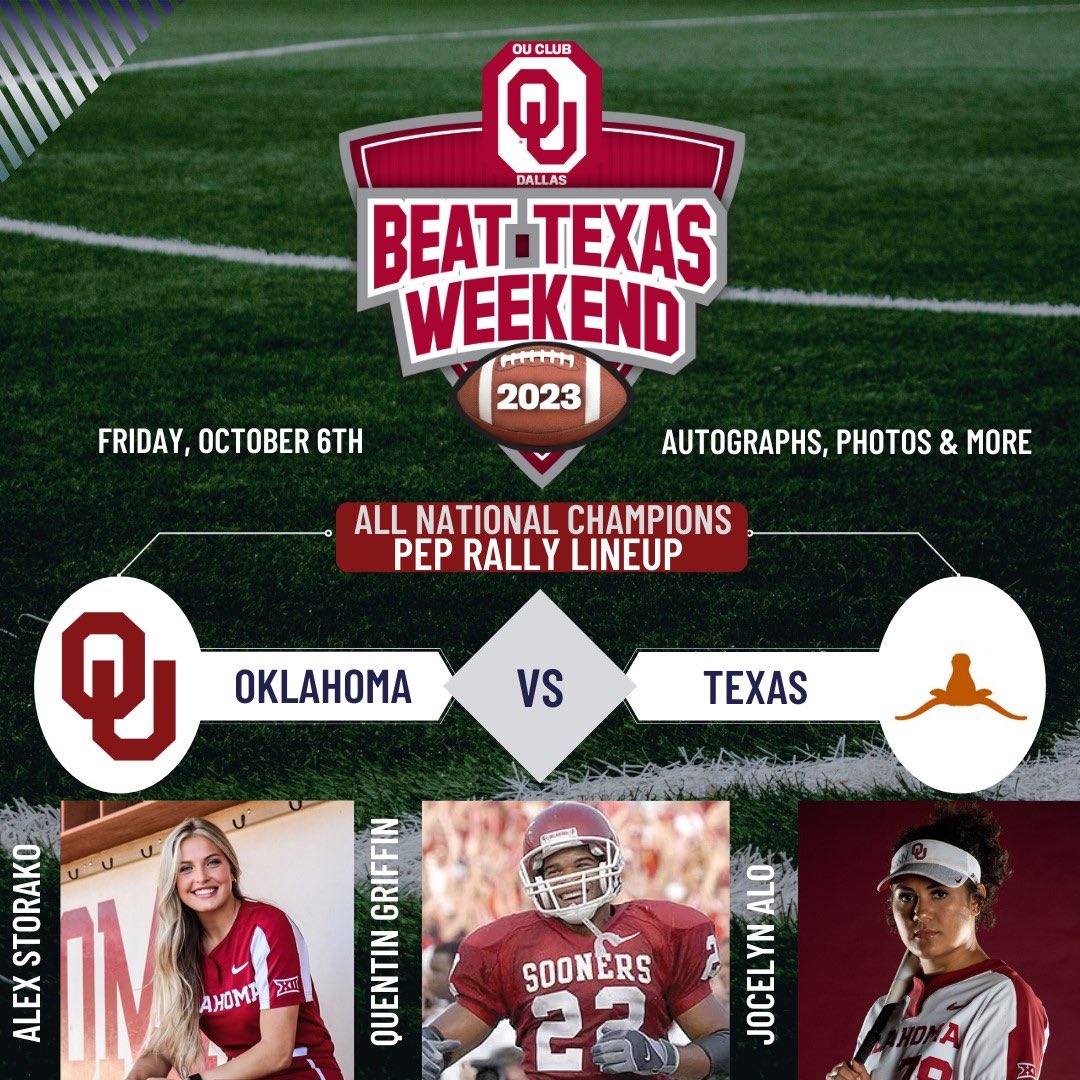 OUDallas's tweet image. Beat Texas Weekend is almost here! And you don’t wanna miss hearing from our national champions on this years panel! 
WHERE: Renaissance Hotel Addison

#BOOMER #NATTY #BEATTEXASWEEKEND #OUCOD