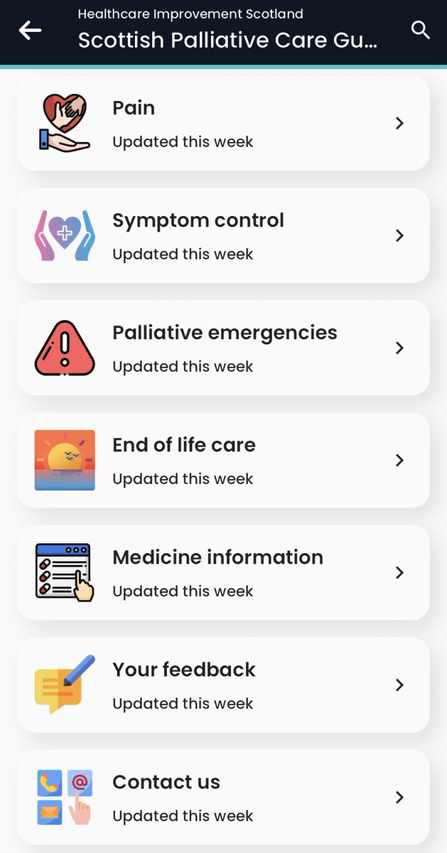 The Scottish Palliative Care Guidelines are a great resource. So pleased to see that they continue to be developed and improved. @annasutherlan15 @Palliative_Scot @online_his palliativecareguidelines.scot.nhs.uk