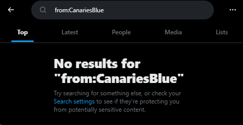 ZyroFoxtrot's tweet photo. Elon, you encourage 'citizen journalism' however those on the inside @x are still taking direction from entities that do not want information exposed.  Your insiders use every means they can to stop information from getting out like search bans, shadow bans, etc.

One such instance is the search banning of @CanariesBlue after the expose on the 'odd' Bush involvement everywhere surrounding the Paxton impeachment.

I went looking for a thread that was posted and X's search says nothing exists for @CanariesBlue

Why do you allow your insiders the ability to silence citizen journalists either of their own free will or at the request of third parties?

https://t.co/z19XyspCuZ