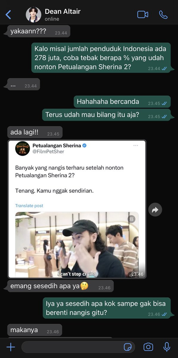 dustheria's tweet photo. 278. 2 tickets for petualangan sherina please https://t.co/tWvnehOVGS