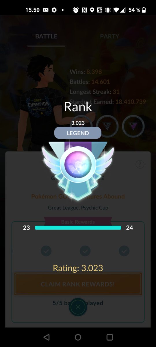 HumancatcherBug's tweet photo. Fighting through lag and tilt, I finally got there on the last set of great league 🥳
Maybe now is a good time for a proper break https://t.co/pRIE2t0lz0