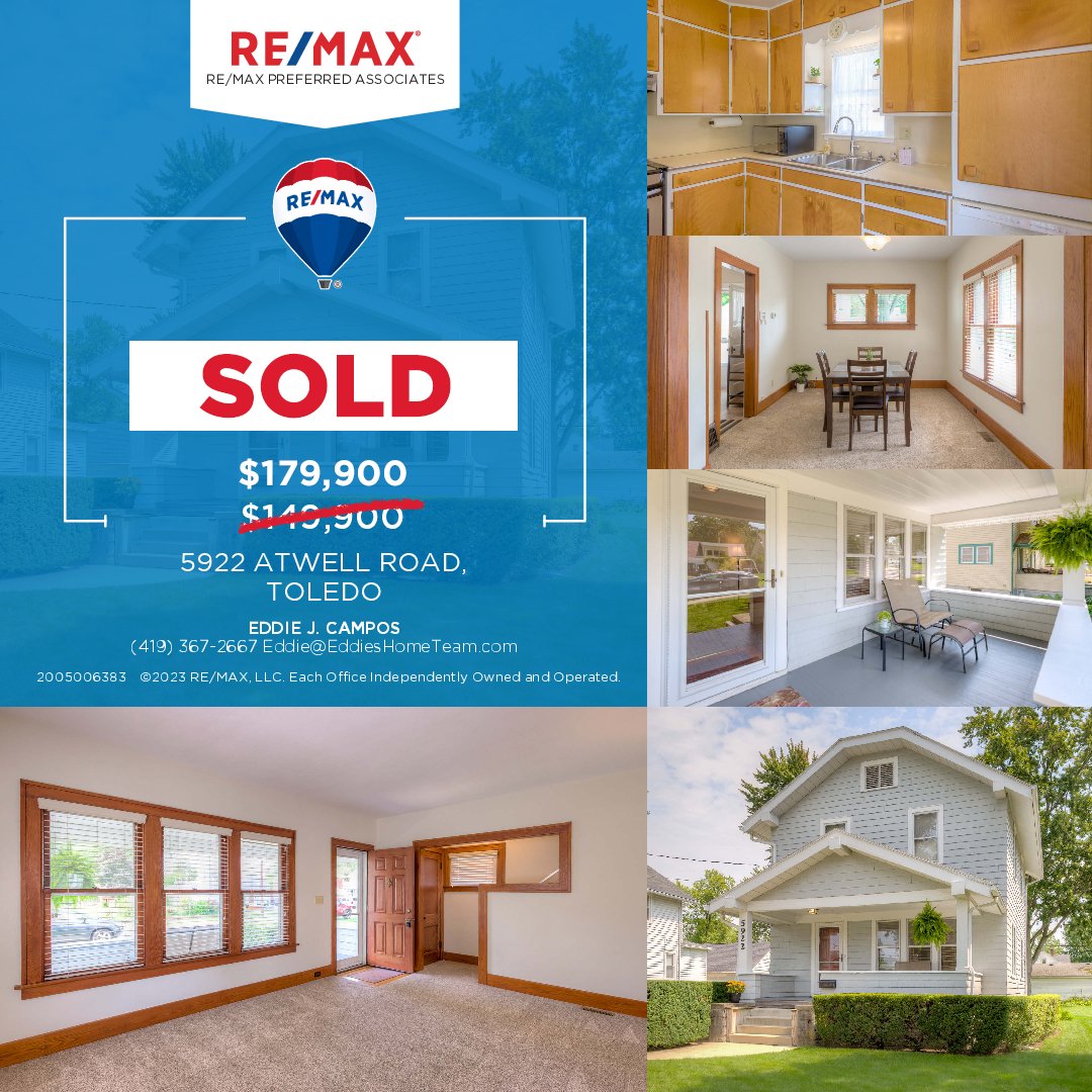 EddieJCampos's tweet image. Thanks to our sellers, Paul and Debbie, for the successful sale of their immaculate West Toledo home, and making possible another donation to Children's Miracle Network Hospitals!

#eddieshometeam #miraclehomeprogram