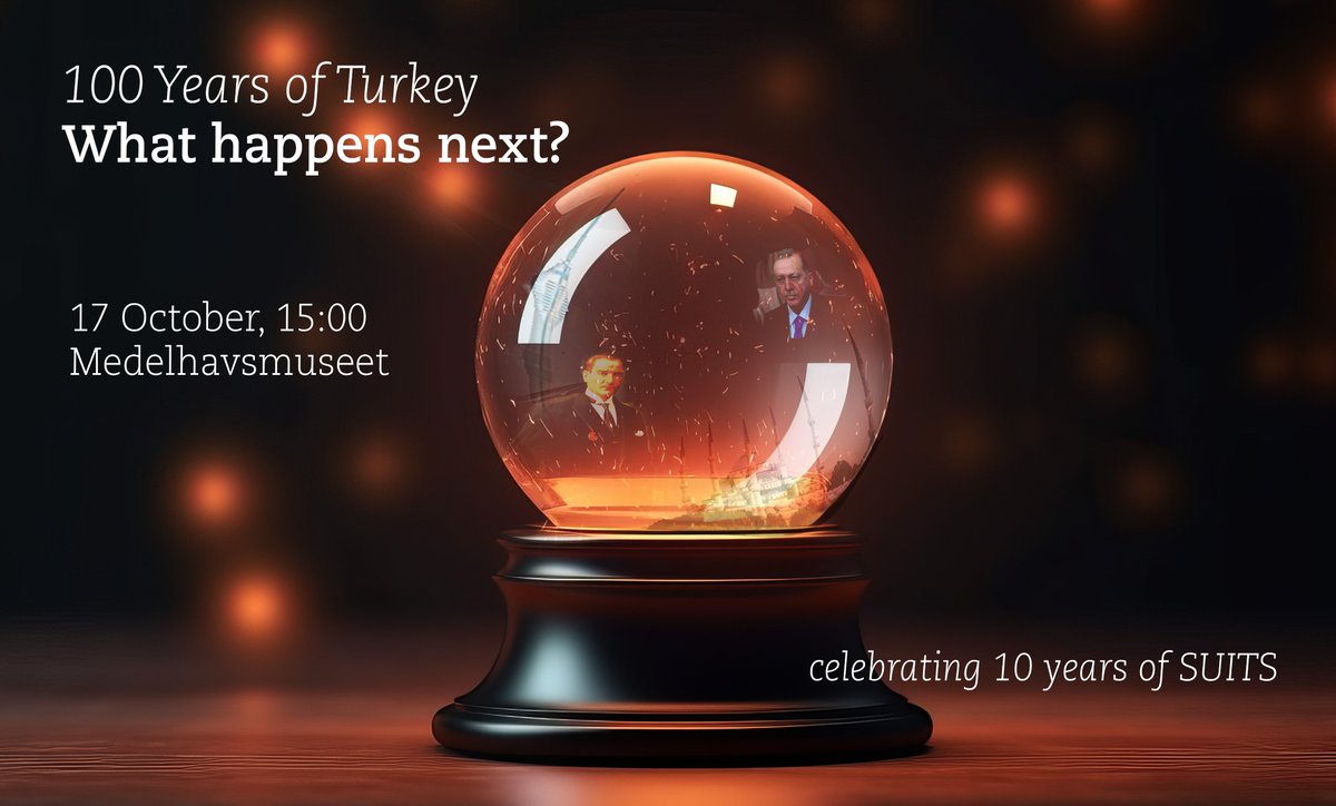 Stockholm University Institute for Turkish Studies (@stockholm_its) on Twitter photo You are invited: "100 Years of Turkey🇹🇷... What happens next?" With Reşat Kasaba, Hamit Bozarslan, <a href="/PaulTLevin/">Paul T. Levin</a> and @WhiteJennyB followed by reception to celebrate SUITS' 10th anniversary🥂. 17 Oct 15:00 at Medelhavsmuseet, STHLM. Registration required: su.powerinit.com/Data/Event/Eve… You are invited: "100 Years of Turkey🇹🇷... What happens next?" With Reşat Kasaba, Hamit Bozarslan, <a href="/PaulTLevin/">Paul T. Levin</a> and @WhiteJennyB followed by reception to celebrate SUITS' 10th anniversary🥂. 17 Oct 15:00 at Medelhavsmuseet, STHLM. Registration required: su.powerinit.com/Data/Event/Eve…