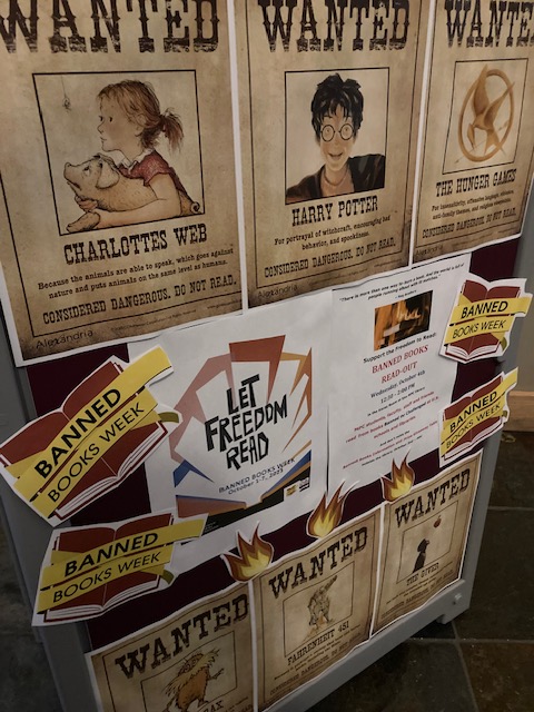 Please join us, as we celebrate #bannedbooksweek 🚧📖🔥 Oct-1-7. The MPC Creative Writing team presents "Banned Book Read-Out" Oct 4th 12:30-2:00, Library Karas Room. Info desk, prizes Oct 2-4, front of library, #mpc #mpclib #mpclibrary #readwithus #listenwithus  #LetFreedomRead