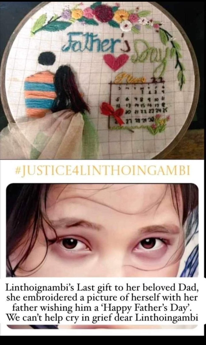 The last gift of a daughter to her father.. Too unlucky you belongs to the meitei,your demise and rape do not trigger the emotional outbursts, but remember we the meitei will fight until the due justice is delivered. #Manipur #SaveMeities #savemanipur