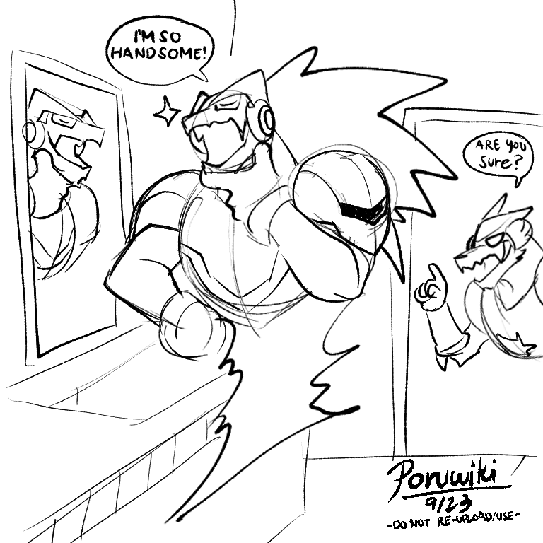 poruwiki's tweet photo. Omega-Xis is handsome 

#megaman https://t.co/a2ATIi2fJU