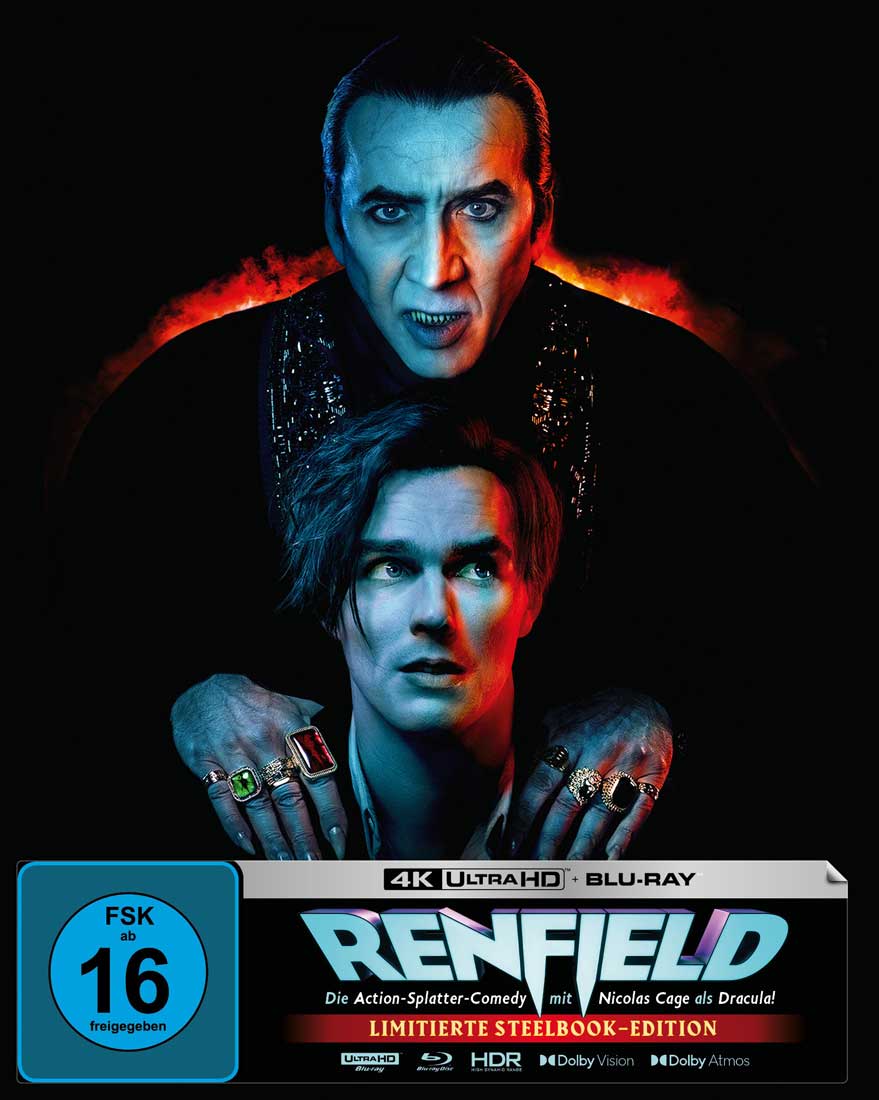 À paraître courant décembre 2023 en 🇩🇪 via @turbinemedien.

#Renfield 🧛‍♂️ (2023) de @buddboetticher en #steelbook #4KUltraHD 📀.

@NicholasHoult #NicolasCage @NoraFromQueens