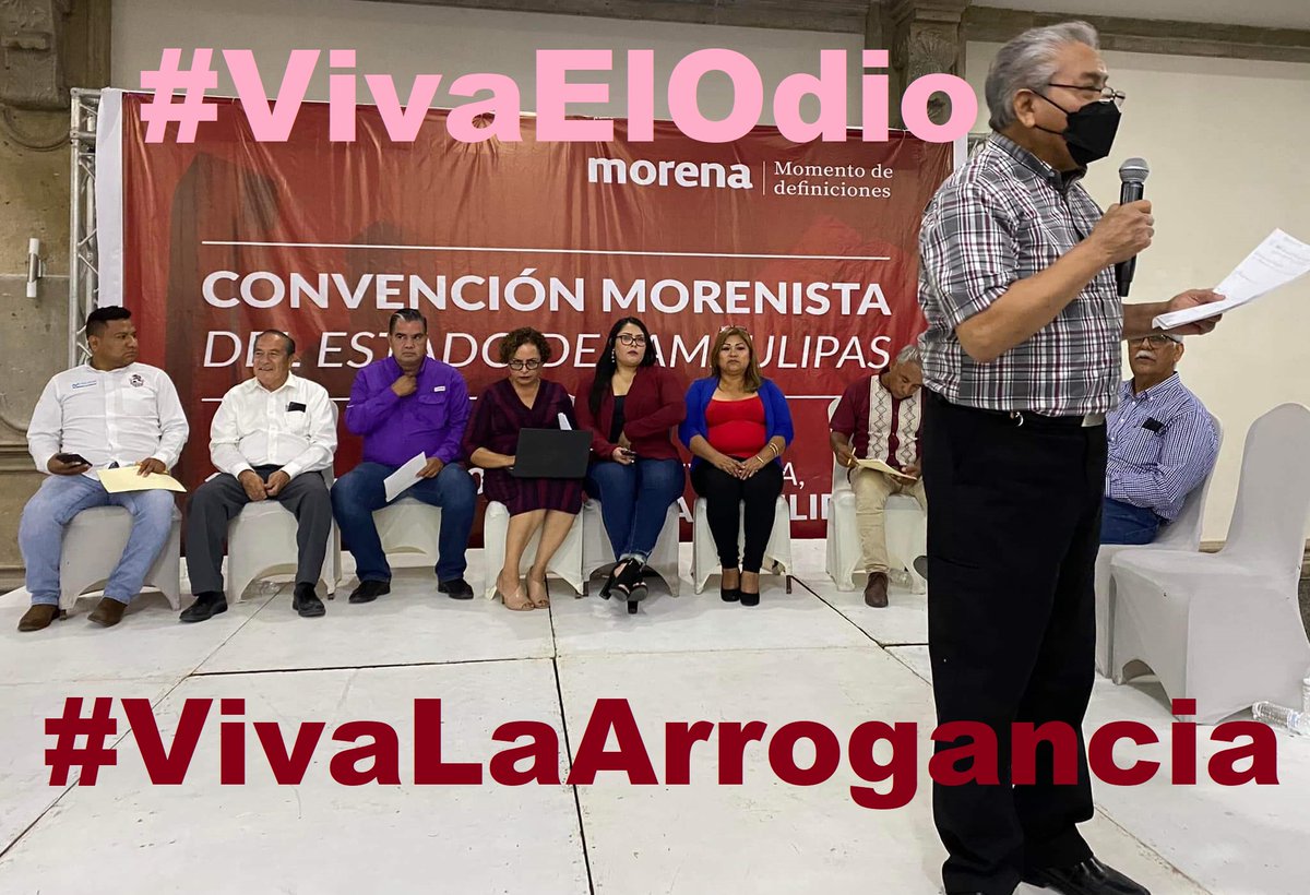 #TamaulipasElectorero
#LaArroganciaDeLaIgnorancia
#PromicuidadIdelógica
#ElAmorEsRevolucionario
#ElOdioEsReaccionario
#ConvenciónNacionalMorenista
¡Por la radicalización de la 4T desde las bases!
Atentamente
#LasÉlites

#NuevaHuasteca
#SinTruKos
#NiTruKitos

#LaMorenaEsDelChoKo