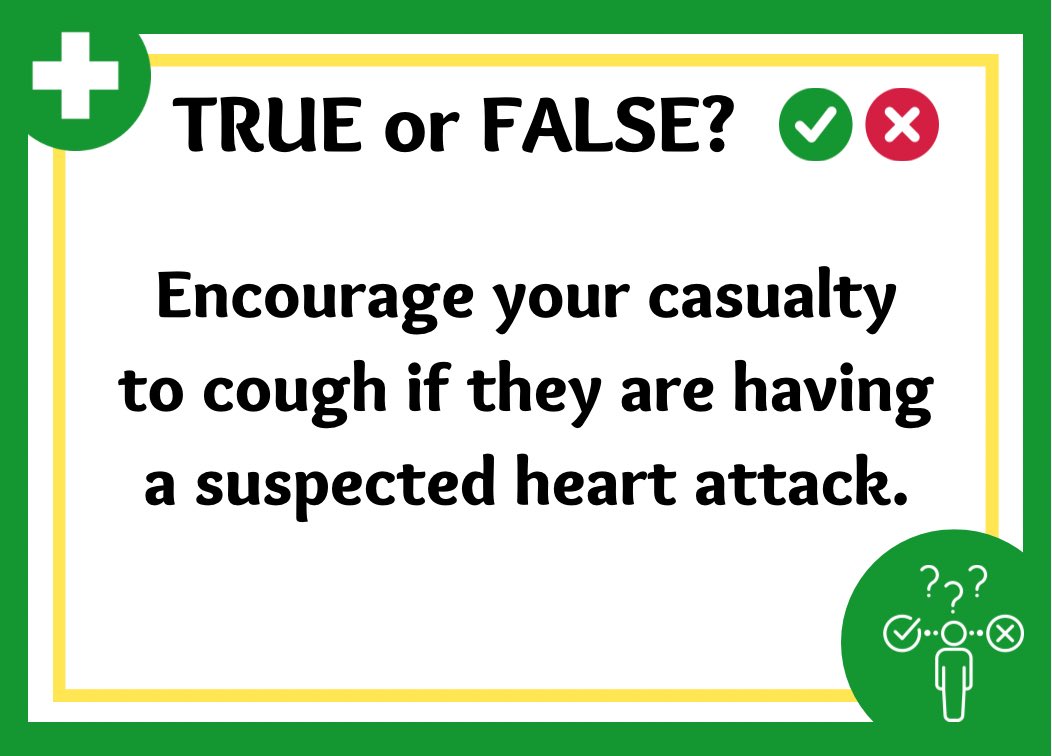 actfastfirst's tweet photo. It’s #FirstAidFriday so let’s have some fun from our first aid at work true or false game. 

We’ve all seen this advice on social media but is it  TRUE or FALSE?

What do you think? https://t.co/EWgT81R4t1