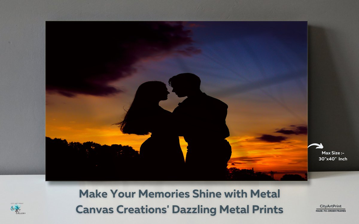 Make Your Memories Shine with Metal Canvas Creations Dazzling Metal Prints, Create Custom Print That Last a Lifetime. #Metalart #CustomMetalArt #DazzlingMemories #MetallicMasterpiece #LastingImpressions #ShineOnMetal #MemoriesInMetal #PersonalizedPrints 

cityartprint.etsy.com/in-en/listing/…