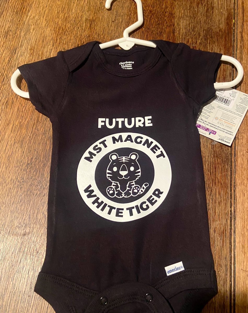miss_rasmuss's tweet photo. Since it’s been gifted now… 

I was SO excited to give this as a baby shower gift to a good friend of mine from college I get to teach with now at @MSTMAGNET!!

It’s NEVER too early to show your tiger pride! 🐯 #RISDWeAreOne #MSTMagnet https://t.co/n7mbjgpyAS
