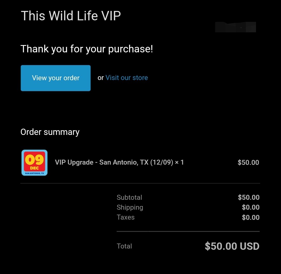 ReubenVega's tweet photo. San Antonio sold out again, but i was able to get my VIP for @thiswildlife ! I can't wait guys! https://t.co/MlrojoIQrn