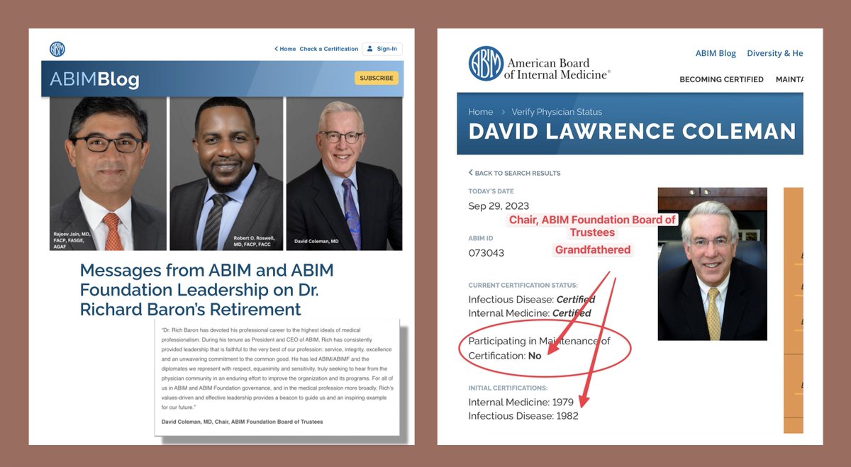Edward J Schloss MD (@ejsmd) on Twitter photo Comes as no surprise thatchairman of <a href="/ABIMcert/">American Board of Internal Medicine (ABIM)</a> Board of Trustees is not participating in MOC.
-- Do as I say, not as I do . . Comes as no surprise thatchairman of <a href="/ABIMcert/">American Board of Internal Medicine (ABIM)</a> Board of Trustees is not participating in MOC.
-- Do as I say, not as I do . .