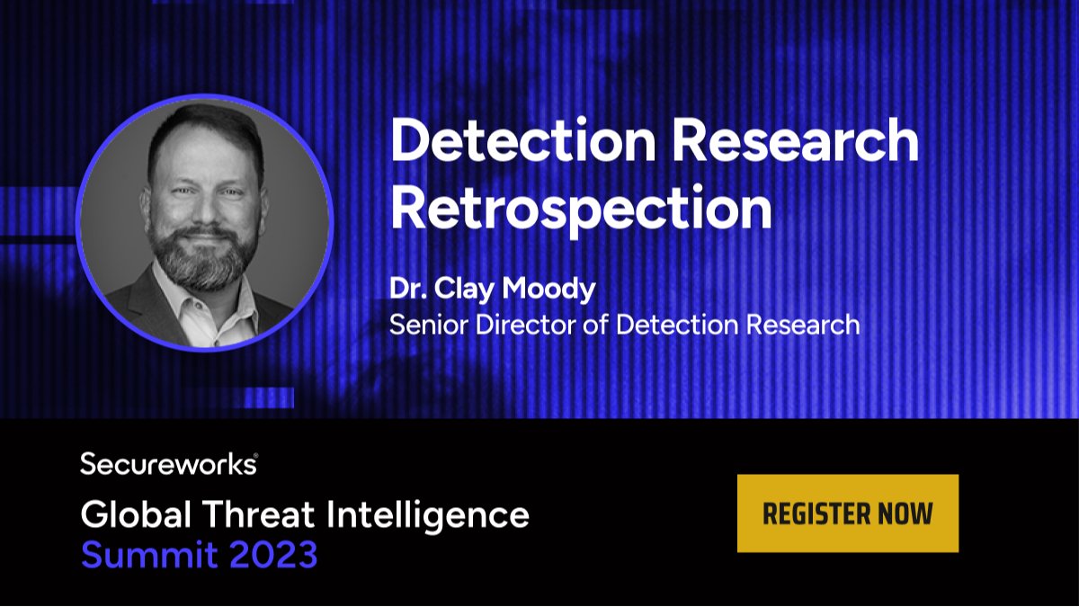 Interested in the dynamics of #threatdetection? Dr. Clay Moody will be sharing how the @Secureworks Tactic Graphs Engine, coupled with innovative countermeasures, aids in early detection of threat behavior. 

Register for #TISummit23: bit.ly/3REVYi1