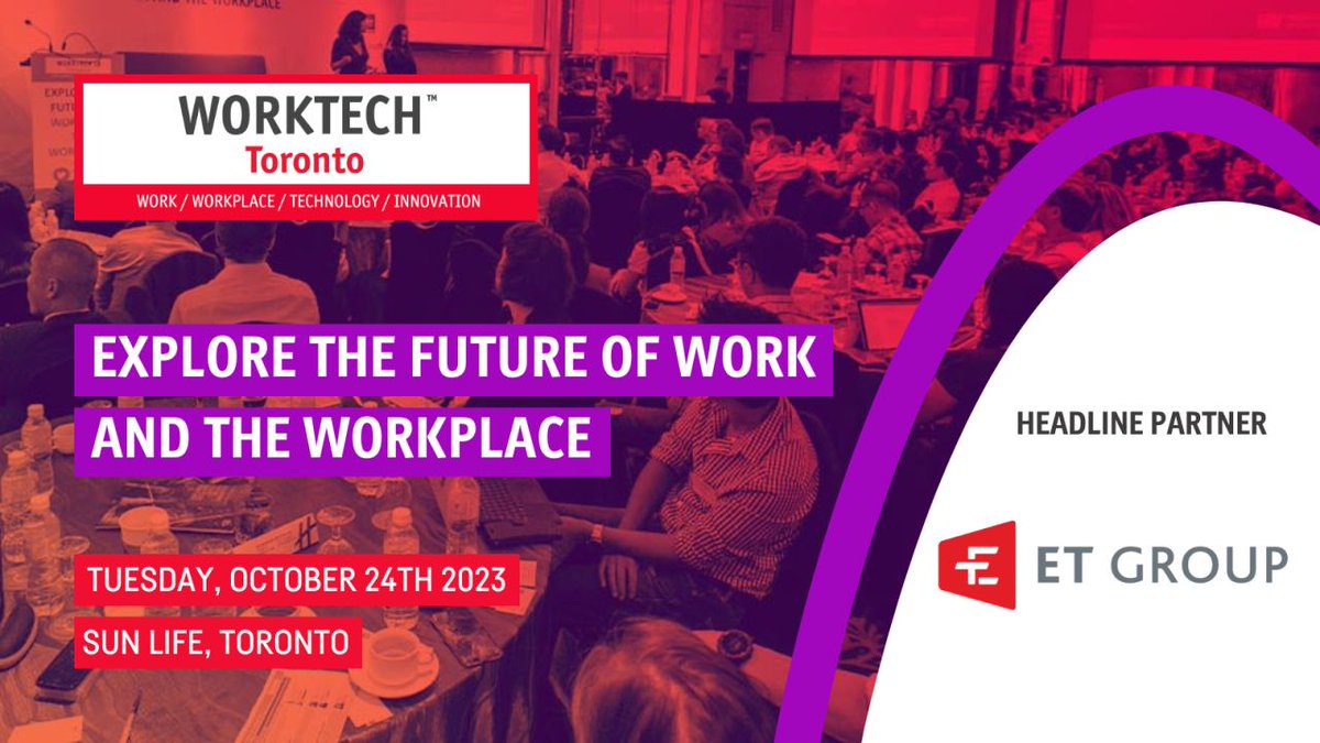 At #WORKTECH23Toronto, hear from @Colby Harder, Vice President, ET Group and other #WorkplaceInnovators on the expert panel: Harnessing #EmergingTechnologies for a Purposeful #Workplace. 

Claim your 20% discount code &amp; learn more: hubs.li/Q023BwT40