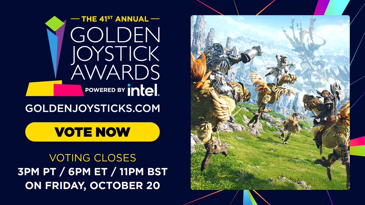 FF_XIV_EN's tweet photo. We're honored that #FFXIV has been nominated once again for ✨Best Game Community✨ in the #GoldenJoystickAwards!

Voting is now open until October 20! Warriors of Light, be sure to cast your votes! ➡️ https://t.co/QqzQlVoah9 https://t.co/enj8MV0mVH
