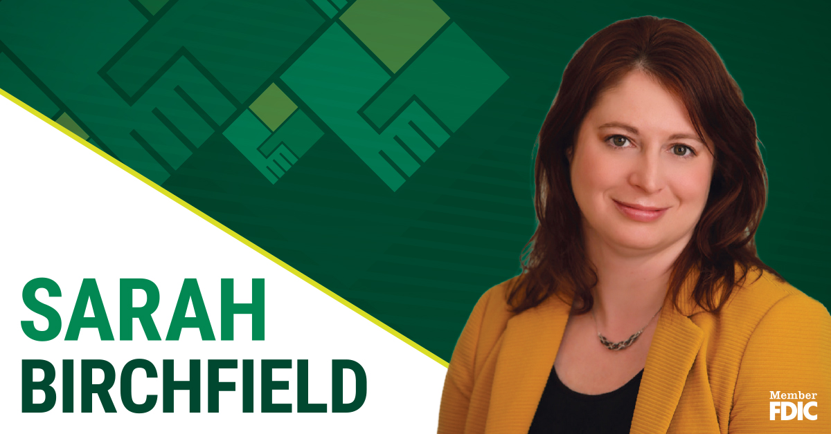 #FeatureFriday Sarah Birchfield, Commercial Relationship Manager 'Being a commercial lender gives me the opportunity to form lasting relationships that grow along with the business.' Learn more about Sarah brev.is/i6N1s