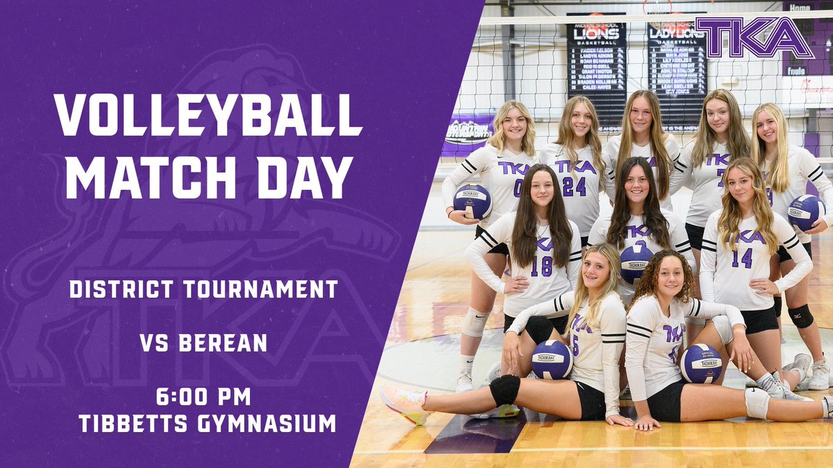 TKAsports's tweet photo. 🏐 MATCHDAY ‼️

𝘿𝙞𝙨𝙩𝙧𝙞𝙘𝙩 𝙏𝙤𝙪𝙧𝙣𝙖𝙢𝙚𝙣𝙩- 𝙍𝙤𝙪𝙣𝙙 1

🆚| Berean
📍| Tibbetts Gymnasium
⏰| 6:00 PM https://t.co/fU9nxpBKyS