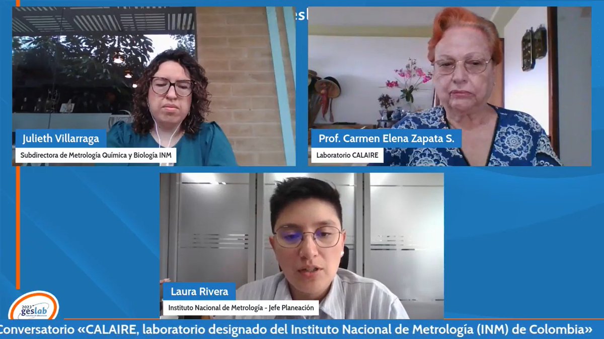 VRIUNAL's tweet photo. @DollyMontoyaUN @UNALOficial @TelevisionUNAL @CamiloYounes @DIEB_UNAL @DieUNMed @DirLabSedeBog @AngChegwin @QuimicaUN @CienciasUNALBog @orinoquiaunal @SedeManUNAL Ya estamos en el conversatorio «#CALAIRE, laboratorio designado del @INMdeColombia» con la prof. Carmen Zapata @fminas y Julieth Villarraga, con la moderación de @laura_rivera27.
🔴📡EN DIRECTO #GESLAB2023, hablemos de #LaboratoriosUNAL (día 3): https://t.co/sES3ZAb9Af #UNAL https://t.co/Gnz1SYh9rq