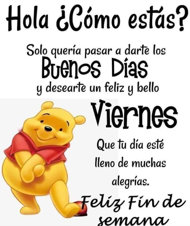 Buenos días 🌞
Excelente fin de semana 🙏
