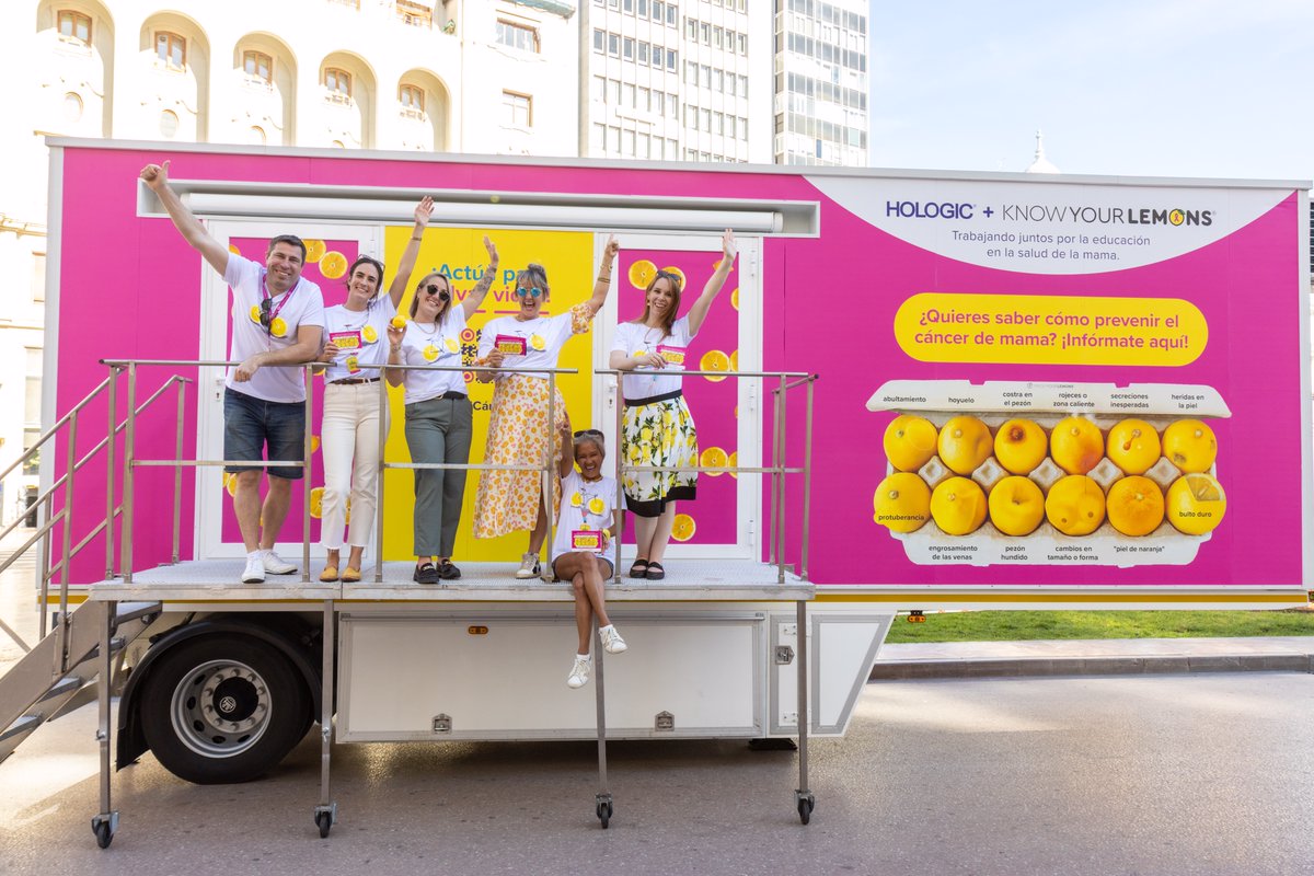 We've brought our partnership with Know Your Lemons to Valencia! Delegates at #EUSOBI2023 and women in the centre of Valencia are learning more about the signs of breast cancer courtesy of our co-branded  vans.  #Knowbreastcancer