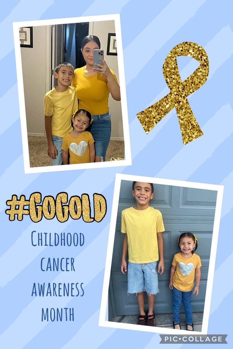 Raising awareness for childhood cancer 💛💛#mycrusaders #anthonyjames #jazmineelizabeth #childhoodcancerawareness @OSheaKeleher_ES