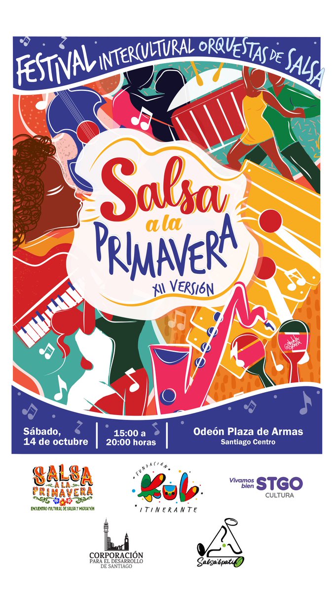 salsaprimavera's tweet image. En el 12° Encuentro Cultural de Salsa y Migración - Salsa a la Primavera y les presentamos los poster representativos de la actividad creados por la ilustradora @nannagrafias
¡La salsa es vida!
#ilustración #salsaprimavera #SP2023 #kulturaitinerante #gestioncultural