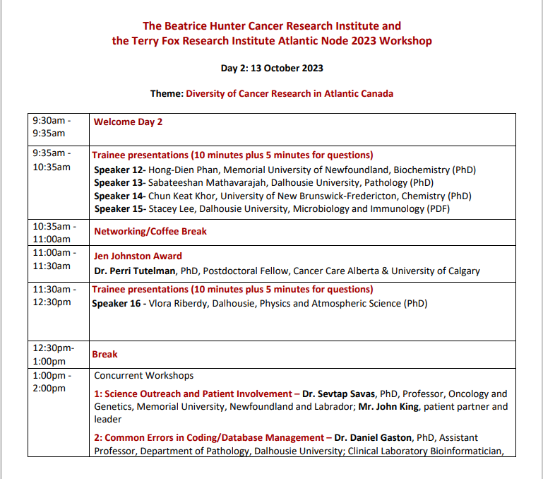 savaslab's tweet photo. Come join @jcking709  and I talking about science outreach and patient partnership on Oct 13th

As part of @BHCRI  and @tfri_research -  Atlantic Node 2023 Workshop

Further info: https://t.co/wQWpSRWtUO 

#PublicEngagement #NLCancer #ScienceComm @MemorialU #AtlanticCanada https://t.co/JwatB3isRL