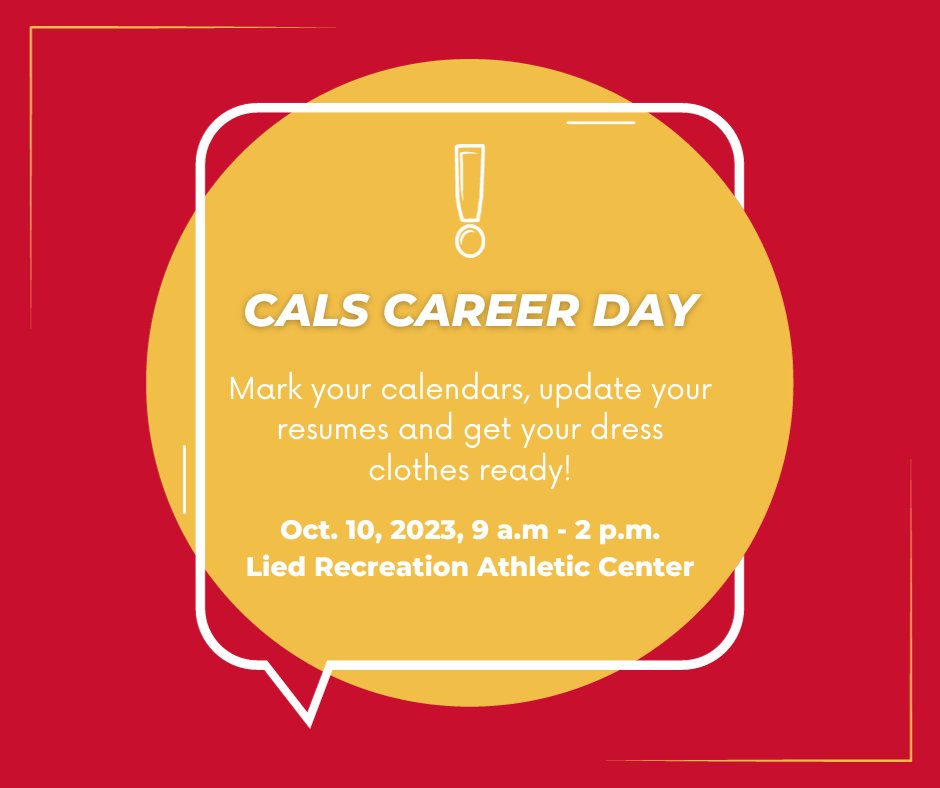 iastate_cals's tweet photo. Mark your calendar! CALS Career Day is October 10 from 9 a.m. - 2 p.m. at the Lied Recreation Athletic Center.
Need a little help with interview prep? Stop by CALS Career Services to brush up on your skills!
https://t.co/xFGbE3HI4Y
#WeAreCALS #ISUCALS #CALSproud https://t.co/pRlqSffEoY