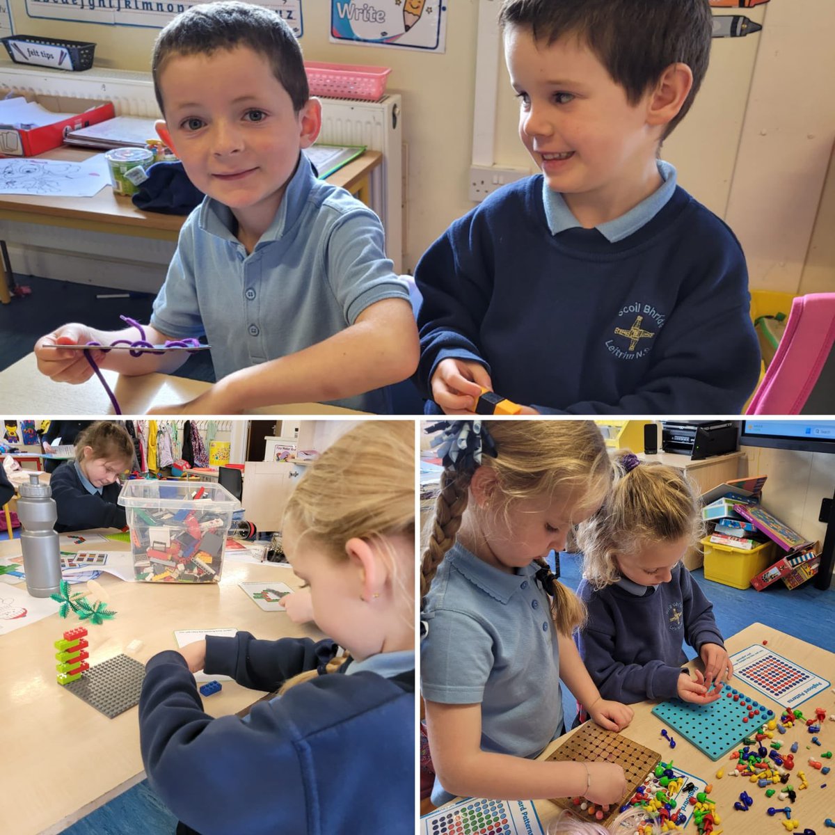 scoilbhrideNS's tweet photo. Practising our fine motor skills during our station time this week in the junior room. Great work everyone!🌟✂️ @OideSTEMPrimary #growinginconfidence https://t.co/ihwGEWhHE6