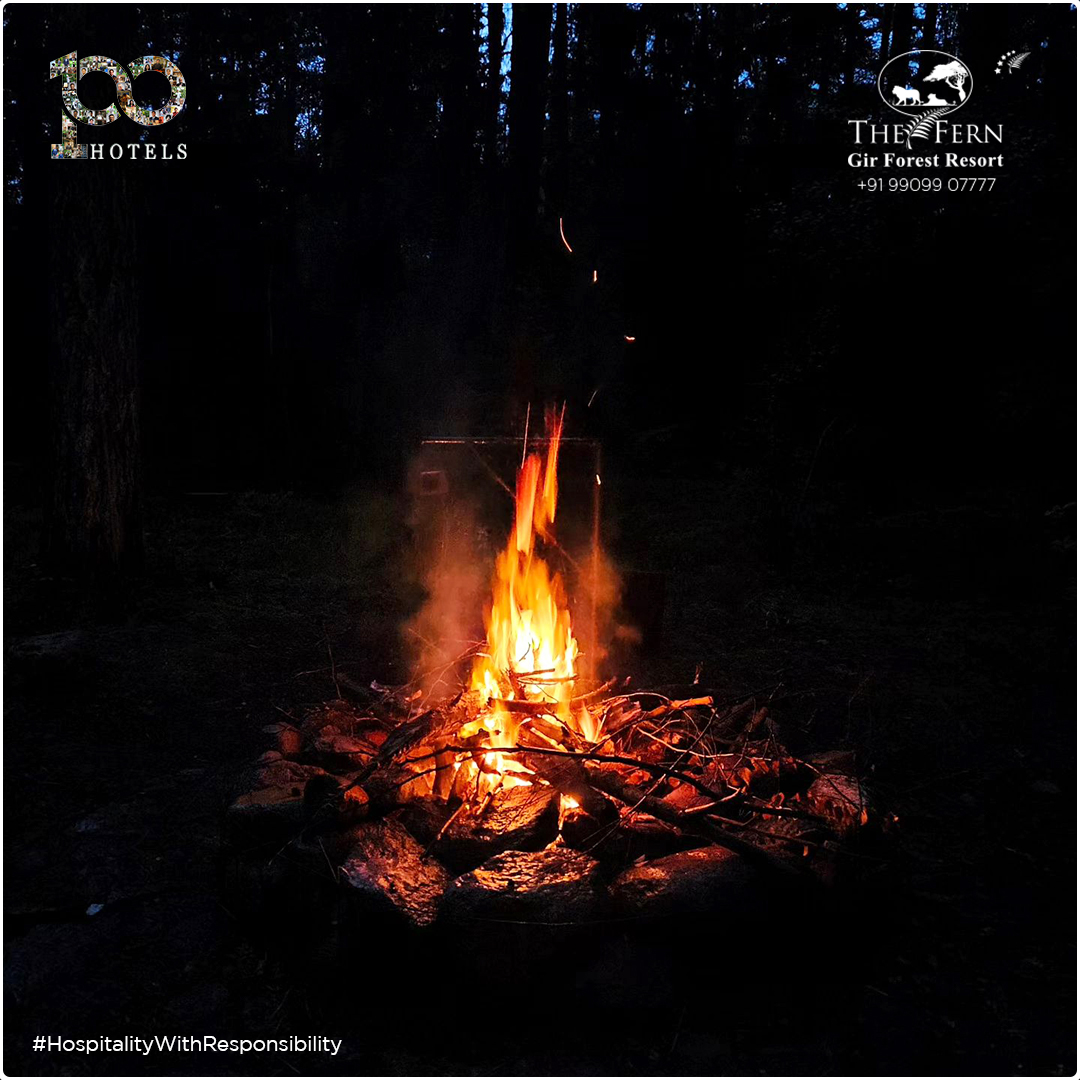 Gather around under the stars for a bonfire night where you can create magical memories.

Enquire now or contact us to know more at +91 9909 907777 or visit fernhotels.com/the-fern-gir-f…

#TheFernSattvaResort | #FernGirForestResort | #FernGir | #Ahmedabad | #Rajkot | #Jamnagar |