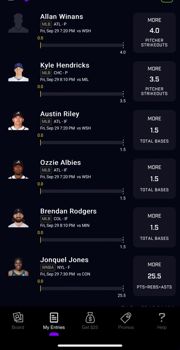 _TrueLeo_'s tweet photo. This seems like a pretty solid board #6Leg #PrizePicks #MLB 🥲 https://t.co/YysOQ9Ff7C