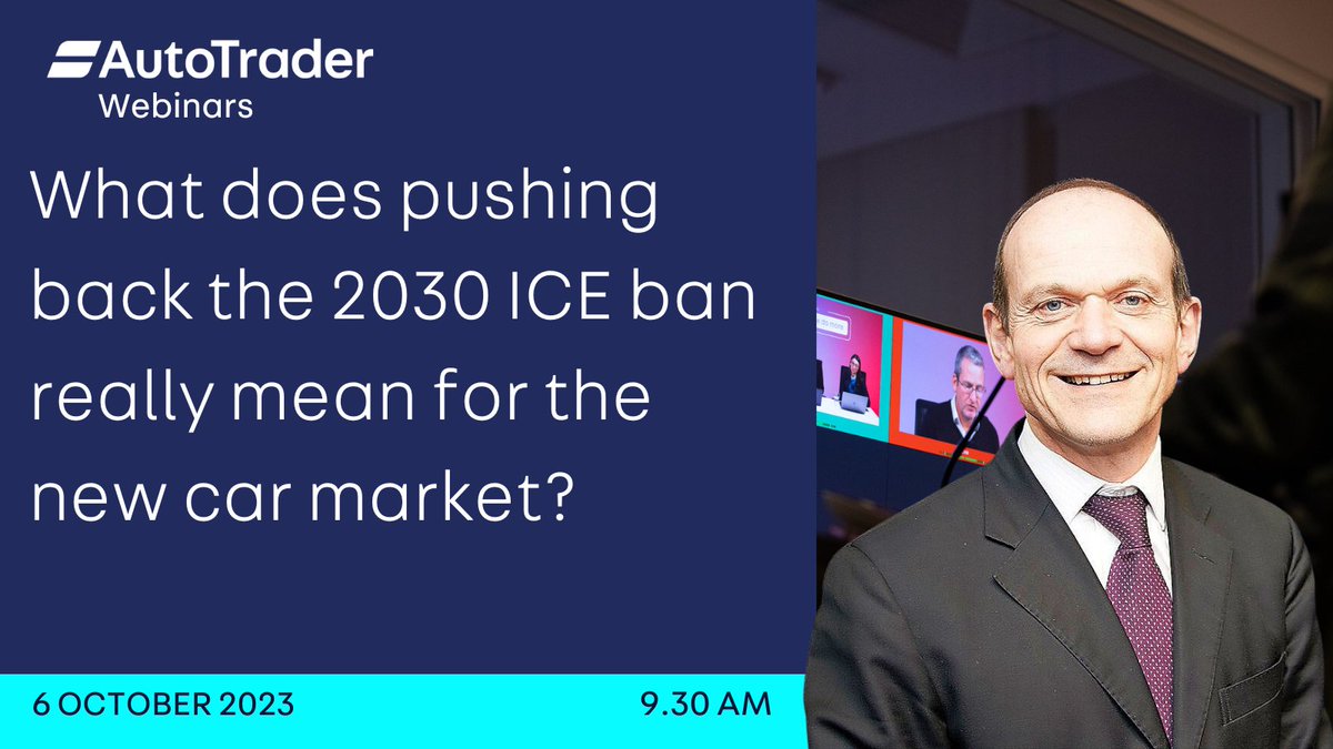 Join us next Friday October 6th at 9.30am when our very own <a href="/ianplummer1/">ian plummer</a> will be discussing what pushing back the 2030 ICE ban really means with Tony Whitehorn, former CEO of Hyundai. Register now bit.ly/3LDvaec #Automotive