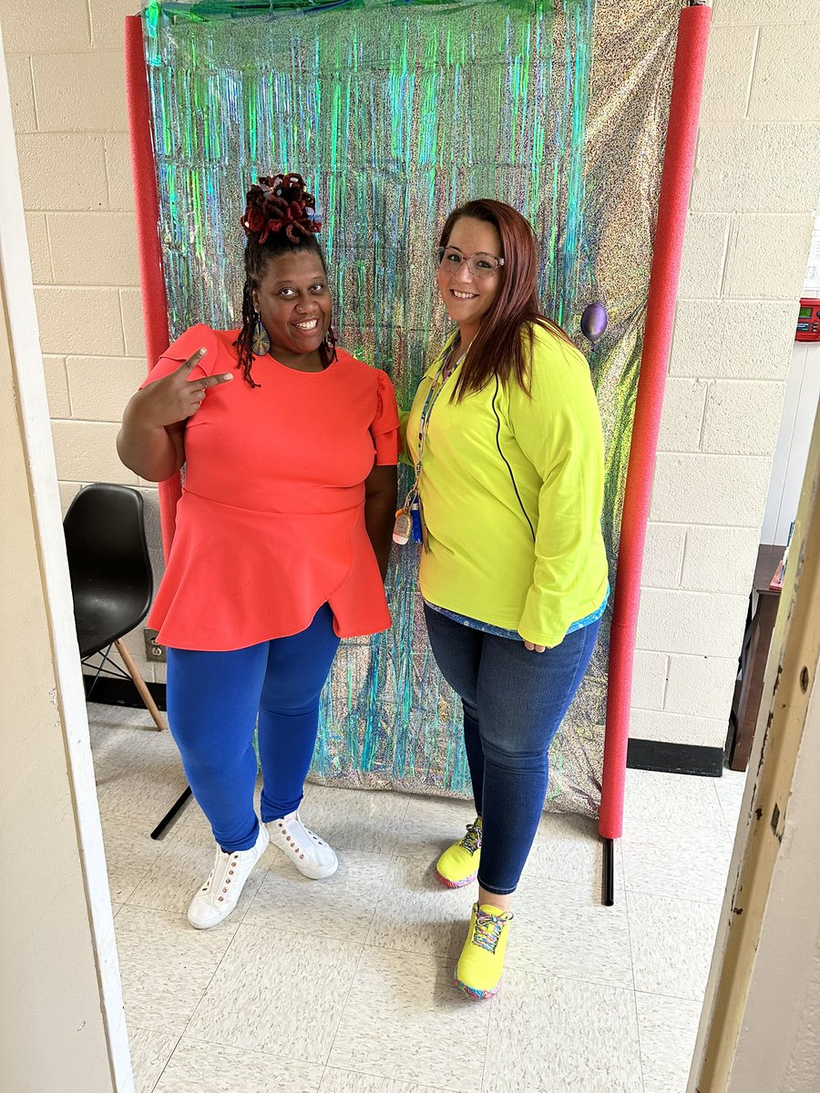 tpcarswell's tweet photo. Ms Scott and I finishing spirit week strong!  “HIGHLIGHTING” Hispanic heritage at Scurlock! @justlissa40 #everyjourneyhasagreatstory @Scurlockbears https://t.co/IeqfPelaOH