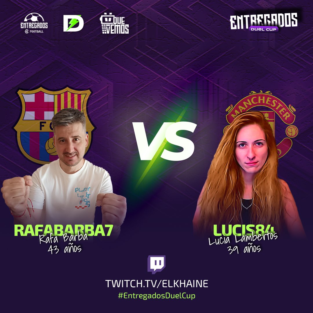 Y para el noveno enfrentamiento llegan <a href="/lucislamber/">lucislamber</a> y <a href="/rafabarba7/">RB7</a> 🙌

Dos talentos que están listos para darlo todo en el campo 🔥 

¡No te los pierdas en la #EntregadosDuelCup!