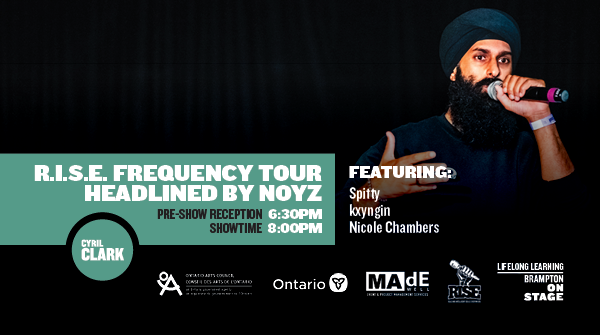 An unforgettable evening of creativity, entertainment and community brought to you by @rise_edt and Brampton On Stage! On Oct 21, experience an electrifying Open Mic session, ft. @spitty, kxyngin, @nic__chambers & headlined by @noyzhiphop! LEARN MORE: bit.ly/BOSRISE2023