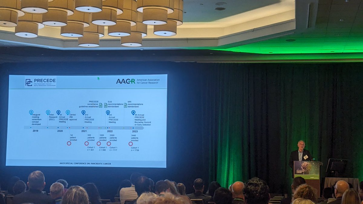 AACR-Panc Conference: Dr Steve Gallinger applauds the accomplishments of PRECEDE. #PRECEDE #Trovanow #early detection saves lives