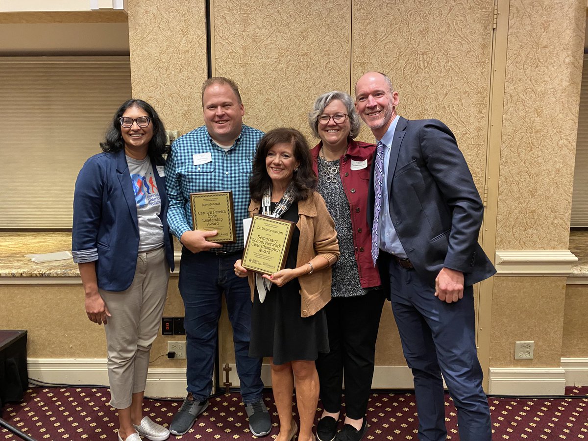 Thrilled to celebrate my mentor and friend Darlene Ruscitti with the #DemocracySchools Civic Champion award yesterday for her commitment to preparing ALL students for civic life. <a href="/DuPageROE/">DuPage County ROE</a> <a href="/iarssil/">IARSS</a> <a href="/CivicsInTheUSA/">Shawn Healy</a> <a href="/msciviclearning/">Sonia Mathew</a>