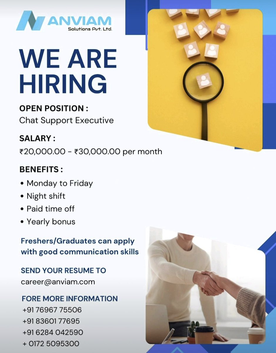 lucknowjob's tweet photo. Send your resume on given email id 🔥🎯
.
.
.
.
#ljs #lucknowjobseekers #lucknowjob
#lucknow #job #jobs #jobsearch #hiring #employment #recruitment #jobseekers #career #jobvacancy #jobopening #vacancy #recruiting #work #jobseeker #jobhunt #jobopportunity #careers #resume https://t.co/eIkqETVWF5