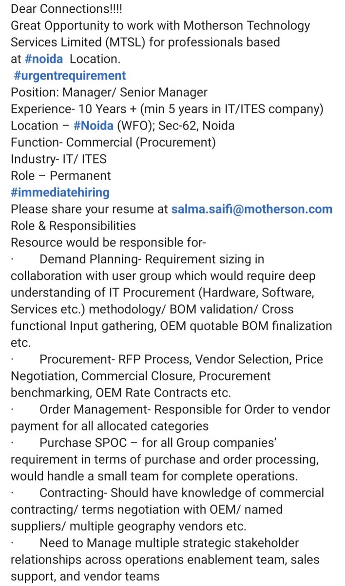 lucknowjob's tweet photo. Send your resume on given email id 🔥🎯
.
.
.
.
#ljs #lucknowjobseekers #lucknowjob
#lucknow #job #jobs #jobsearch #hiring #employment #recruitment #jobseekers #career #jobvacancy #jobopening #vacancy #recruiting #work #jobseeker #jobhunt #jobopportunity #careers #resume https://t.co/iMzWPGCOn4