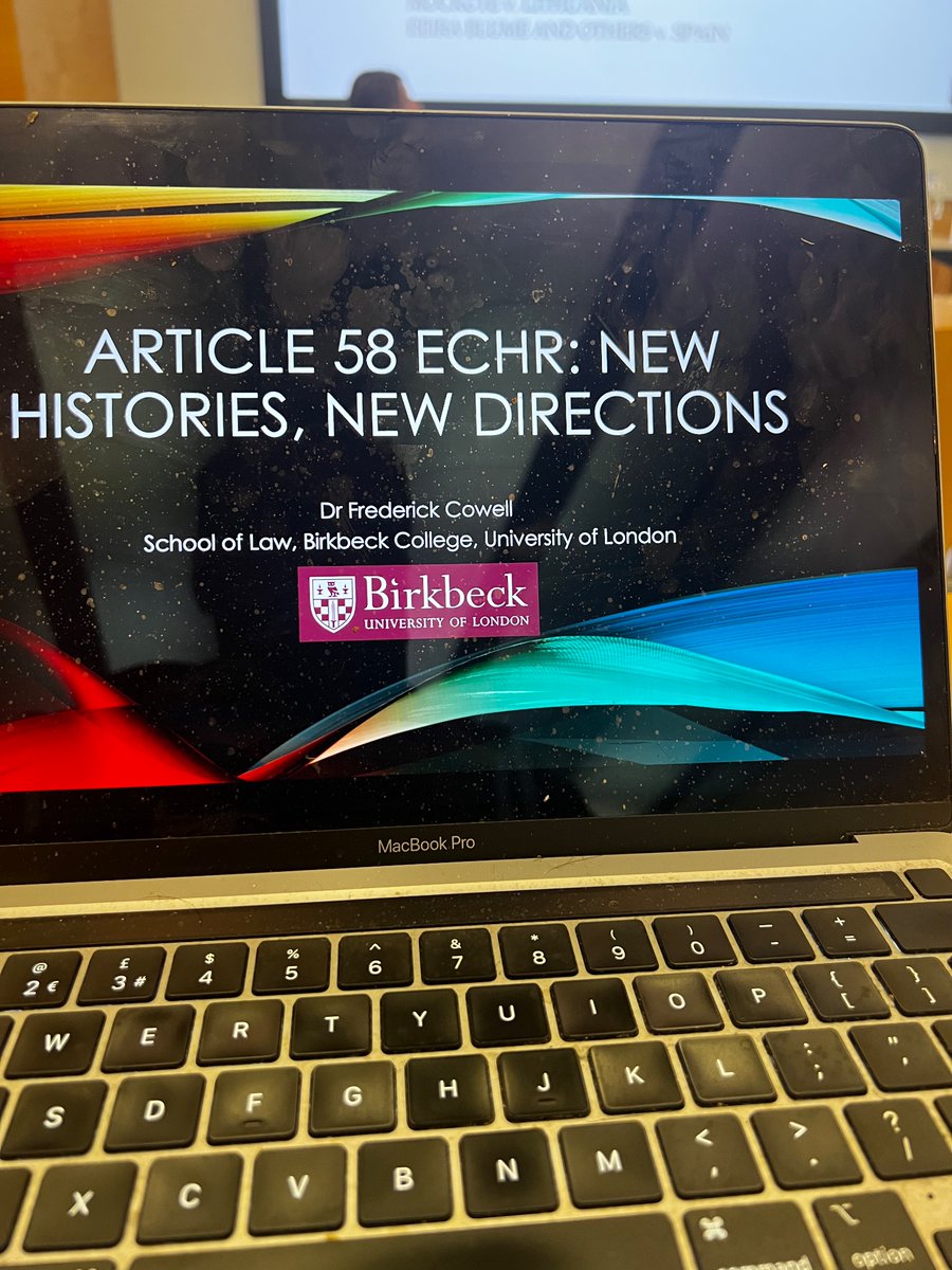 Had a really interesting time @EHRLC23 presenting on the interpretation of Article 58 ECHR - it’s related to my book due out in November on treaty withdrawal 

Thanks to @conorgearty for excellent chairing and good to catch up with @ConallMallory ‘s work on the ECtHR