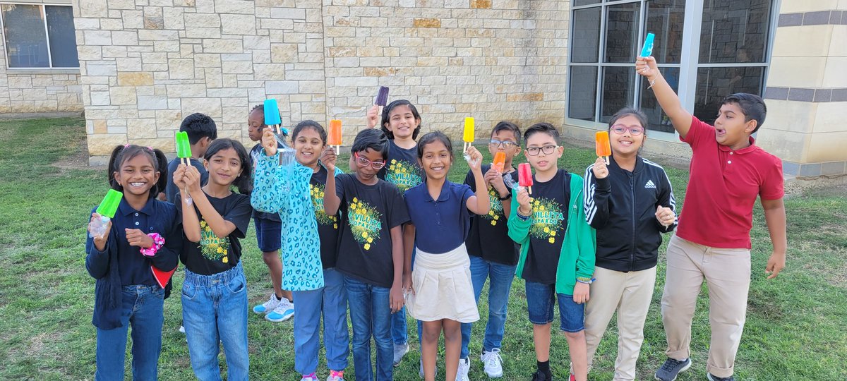 Fourth graders worked hard to earn a popsicle party. 🥳