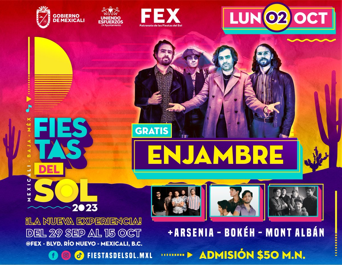 montalbanmx's tweet photo. Los esperamos el Lunes 2 de Octubre en Fiestas del Sol estaremos abriendo show nuestros compitas de @enjambremx 🐝🖤 GRAN BAILAZO ⚡LOS ESPERAMOS! https://t.co/jeVIykf6aD