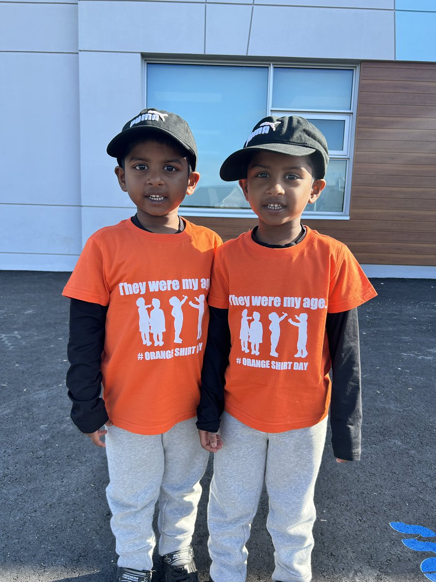 Our Owl friends are wearing their orange shirts today🧡 “They were my age.”  <a href="/BernadetteOCSB/">St Bernadette OCSB</a> <a href="/OttCatholicSB/">Ottawa Catholic School Board</a> <a href="/ocsbindigenous/">OCSB Indigenous Ed</a>