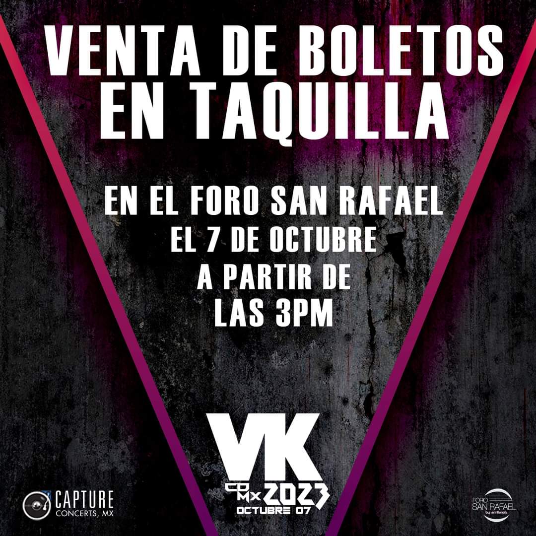 Recuerda que puedes adquirir tus entradas en captureconcerts.net/eventos y SOLO el día del evento, habrá venta en la taquilla del Foro.