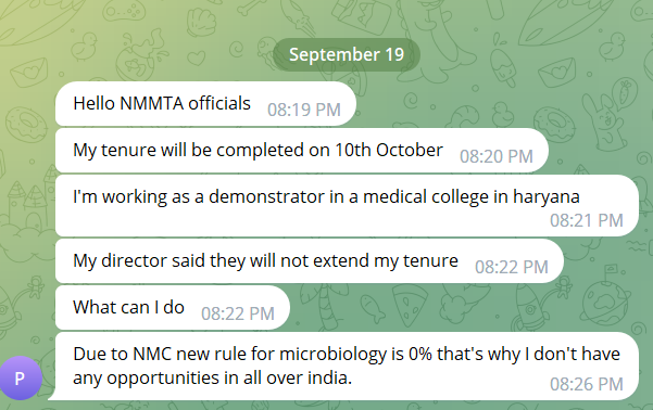 NMMTA_Assn's tweet photo. While nobody can guarantee job security, @NMC_IND is causing job insecurity for those who are already employed.

NMC is taking away jobs from individuals, only to allocate them to its own people, even if they happen to be low-merit individuals with negative scores in NEET-PG.

@PMOIndia, does this align with the goal of job creation, or does it signify job loss? This unjust act of depriving someone of their livelihood is a sin.

@rashtrapatibhvn @narendramodi @MoHFW_INDIA @NITIAayog @mansukhmandviya @OfficeOf_MM