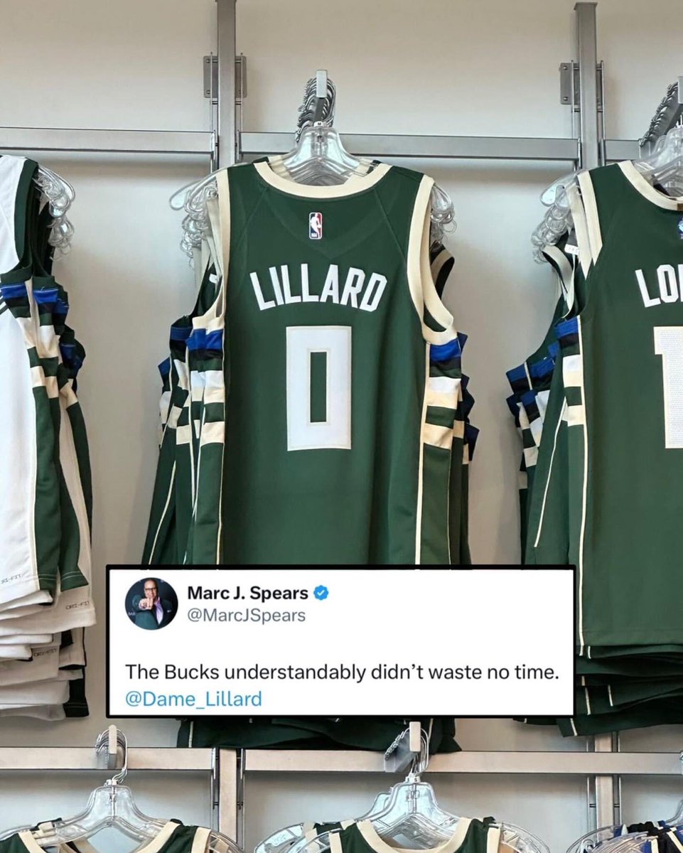 blitz_nfl's tweet photo. Not even a full 24 hours and the @Bucks have a Lillard jersey in their team shop… Week 4 of the #NFL season and Josh Dobbs can’t find his in AZ as the starting QB 😆🤦‍♂️ Get it together @AZCardinals https://t.co/mVOvGswBAJ