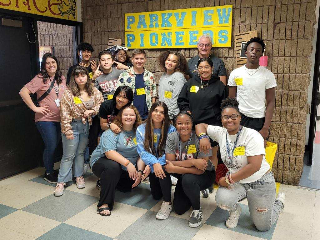 We went to Parkview Elementary today  to give high fives!!!