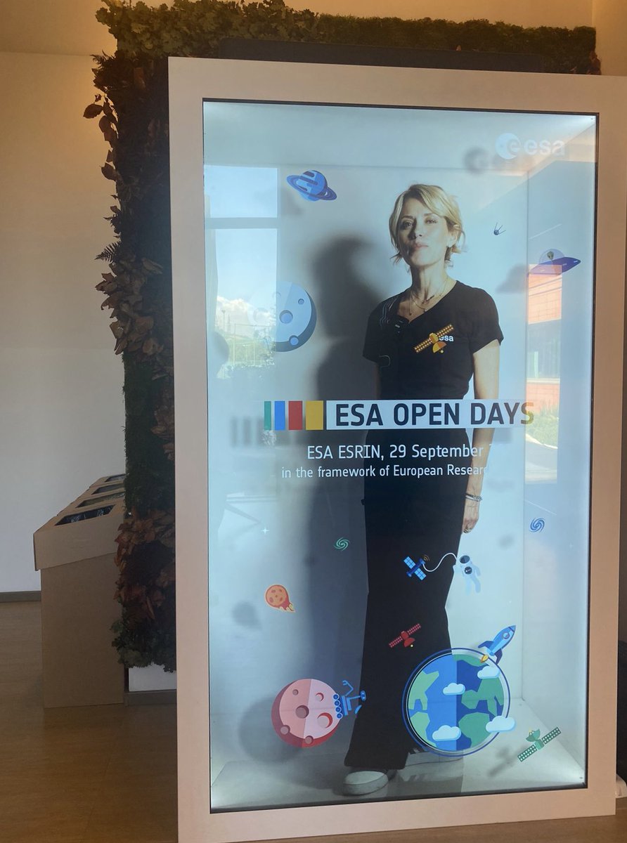 ejrquartz's tweet photo. New space #Barbie? No, that's our very own @robyart ! ✨🤩 She's boxed up and ready to welcome visitors at #ESAOpenDay at ESRIN. This will be an evening full of activities on the occasion of the #EuropeanResearchersNight. Who's coming? 🚀 #EJRQuartzforESA https://t.co/p3F34Uk2K9